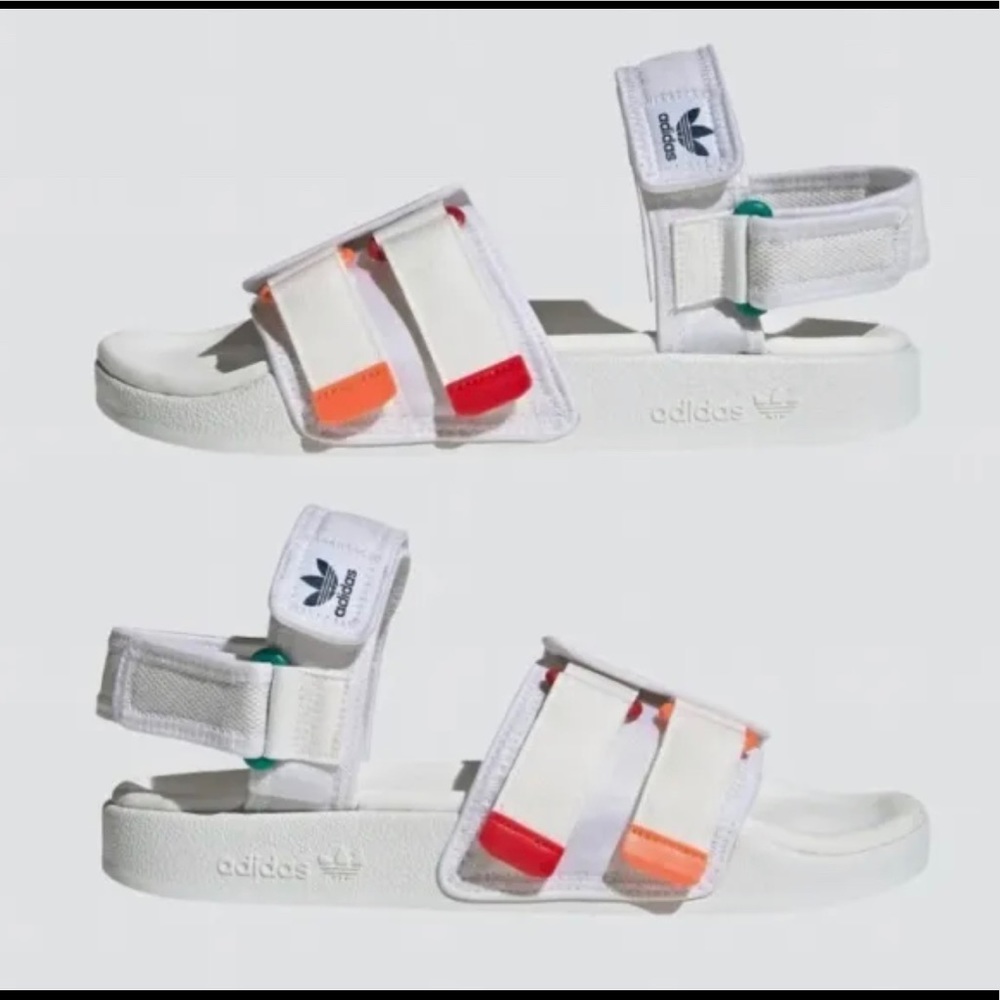 New Adidas Originals Adilette 4.0 Sandals White Mens